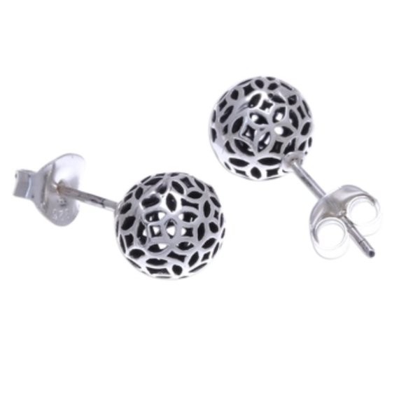 Sterling Silver Stud Earrings - Picture 1 of 3